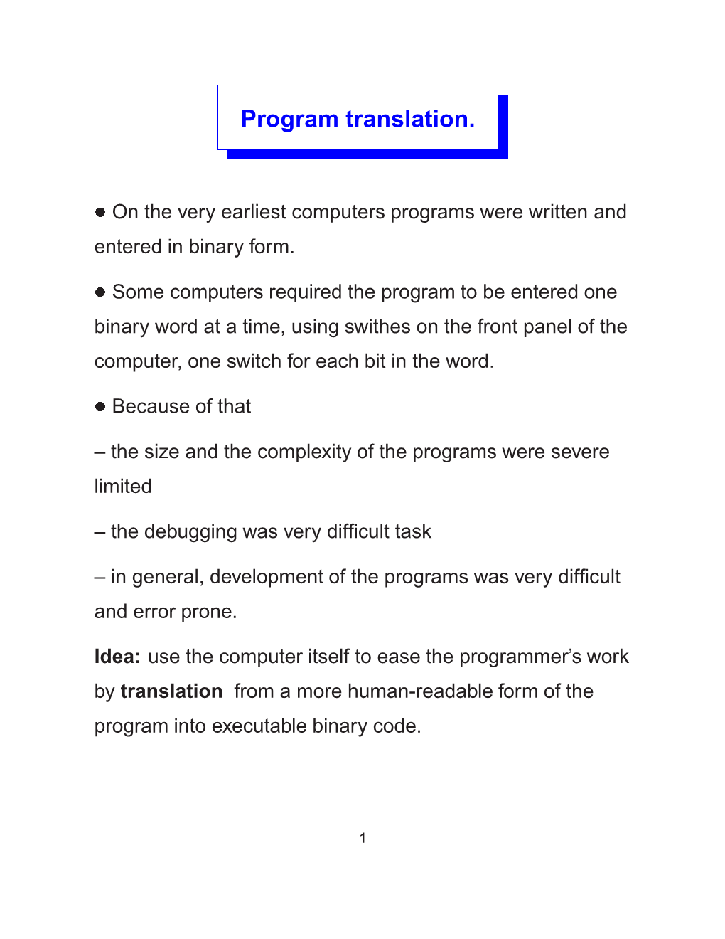 Program Translation