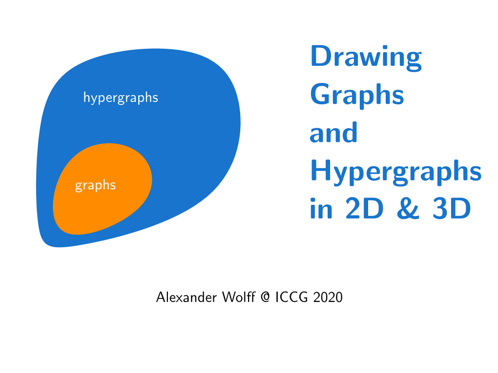 Drawing Graphs and Hypergraphs in 2D & 3D