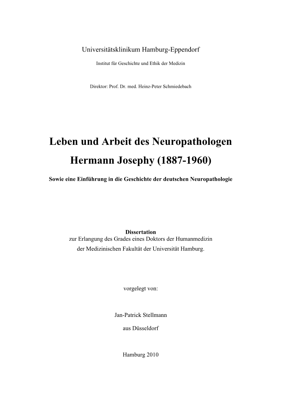 Biographie Hermann Josephy
