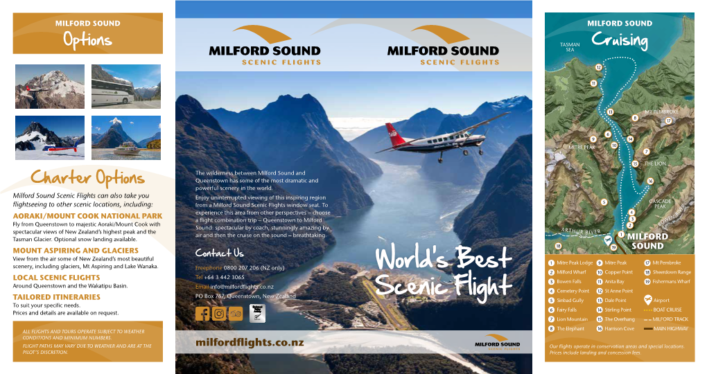 Milford Sound Scenic Flights Brochure