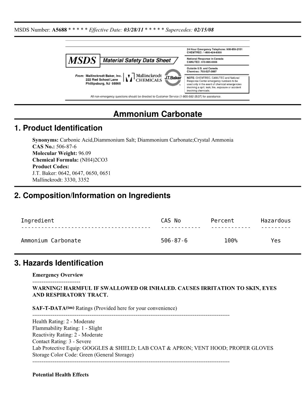 Ammonium Carbonate 1