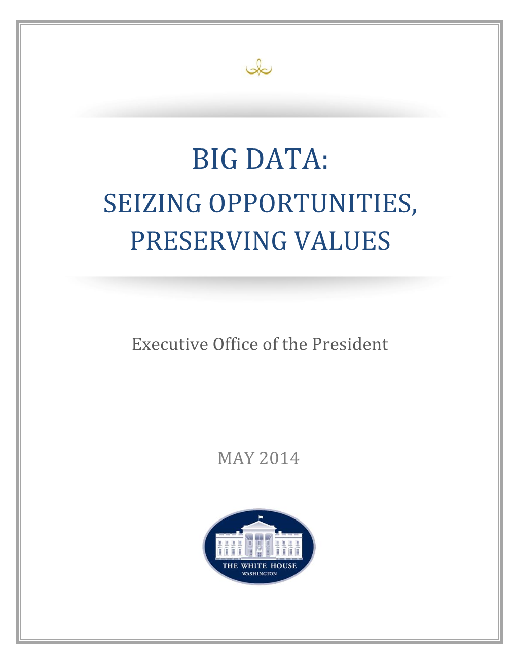 Big Data: Seizing Opportunities, Preserving Values