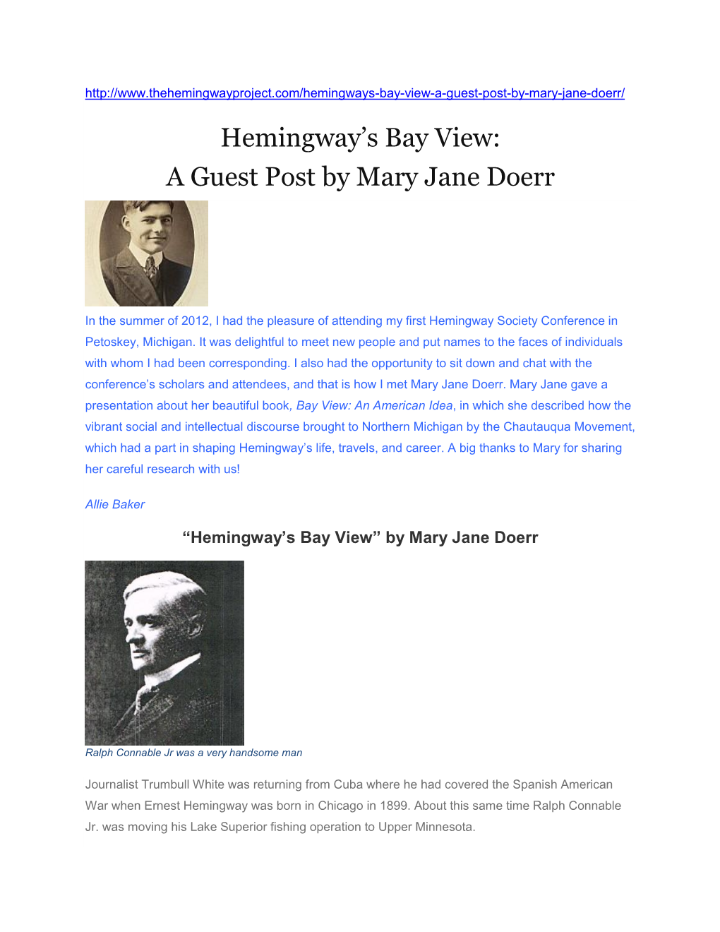 Hemingway's Bay View