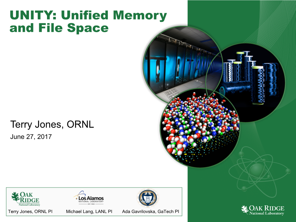 UNITY: Unified Memory and File Space