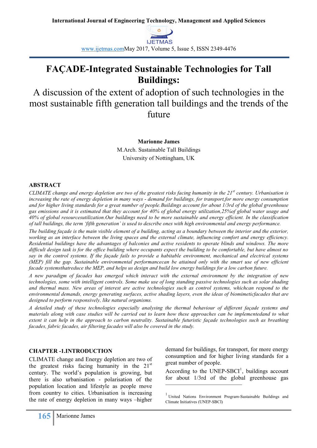 Façade-Integrated Sustainable Technologies for Tall Buildings