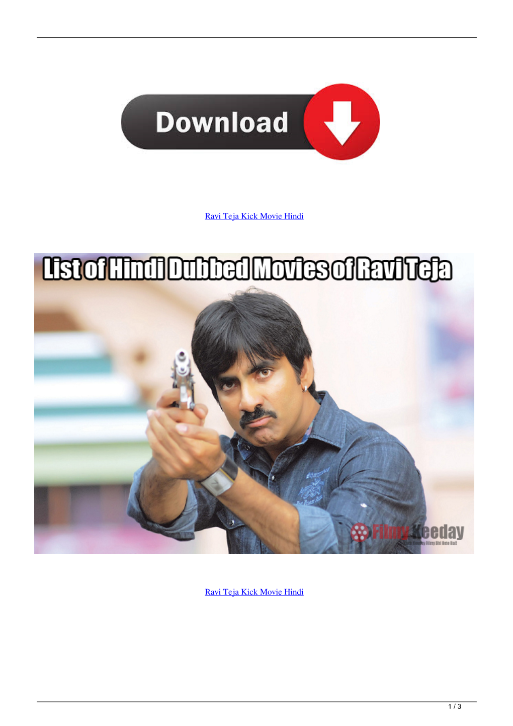 Ravi Teja Kick Movie Hindi