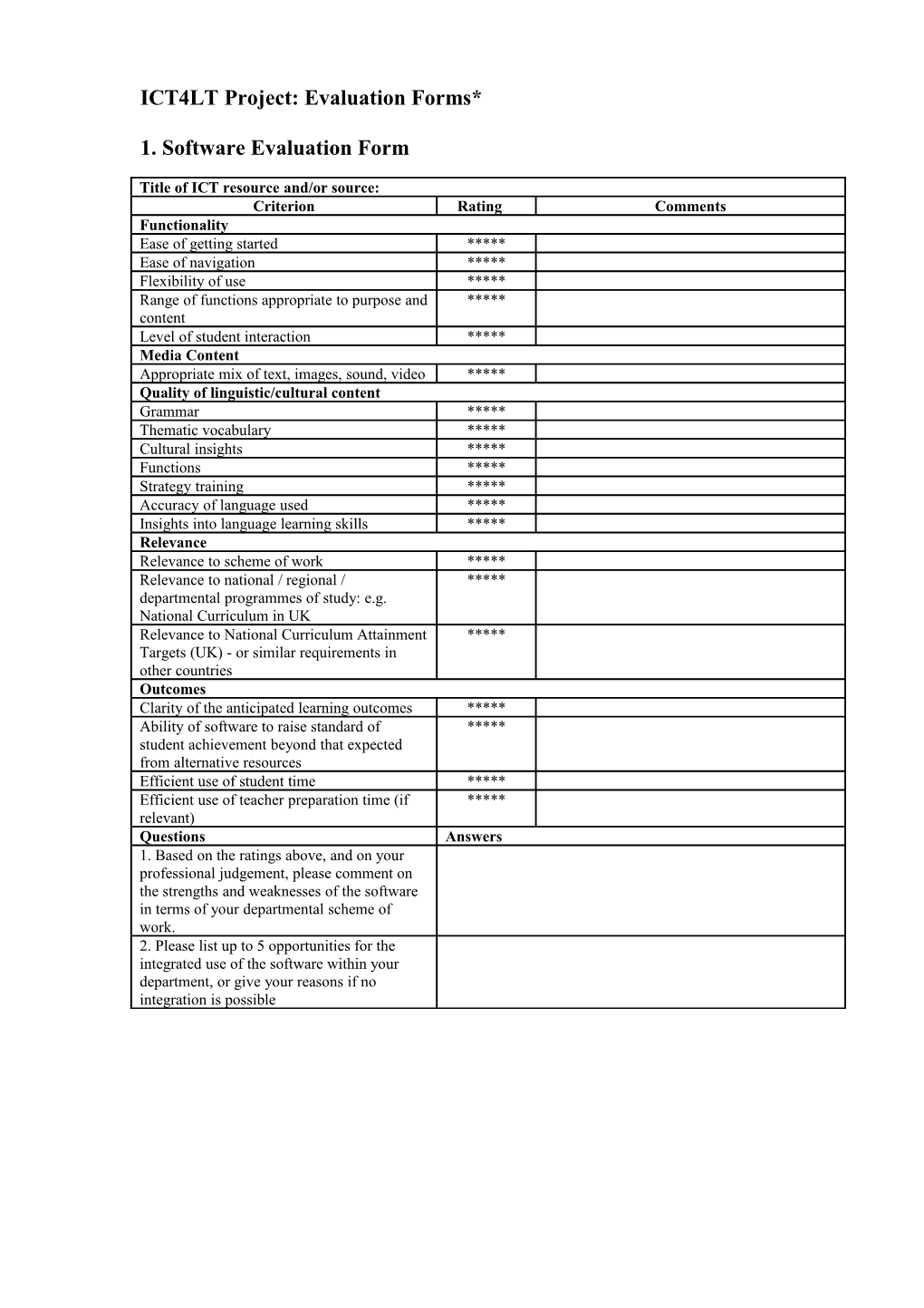 Software Evaluation Form s1