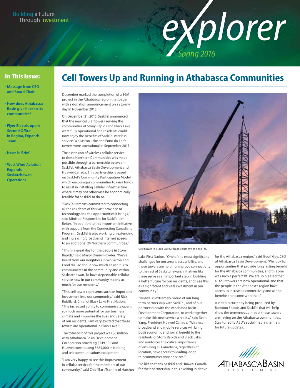 Cell Towers up and Running in Athabasca Communities