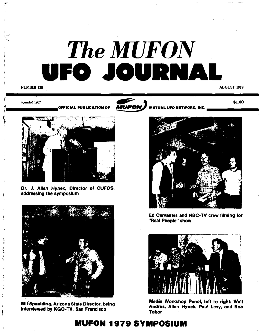 The MUFON UFO JOURNAL NUMBER 138 AUGUST 1979