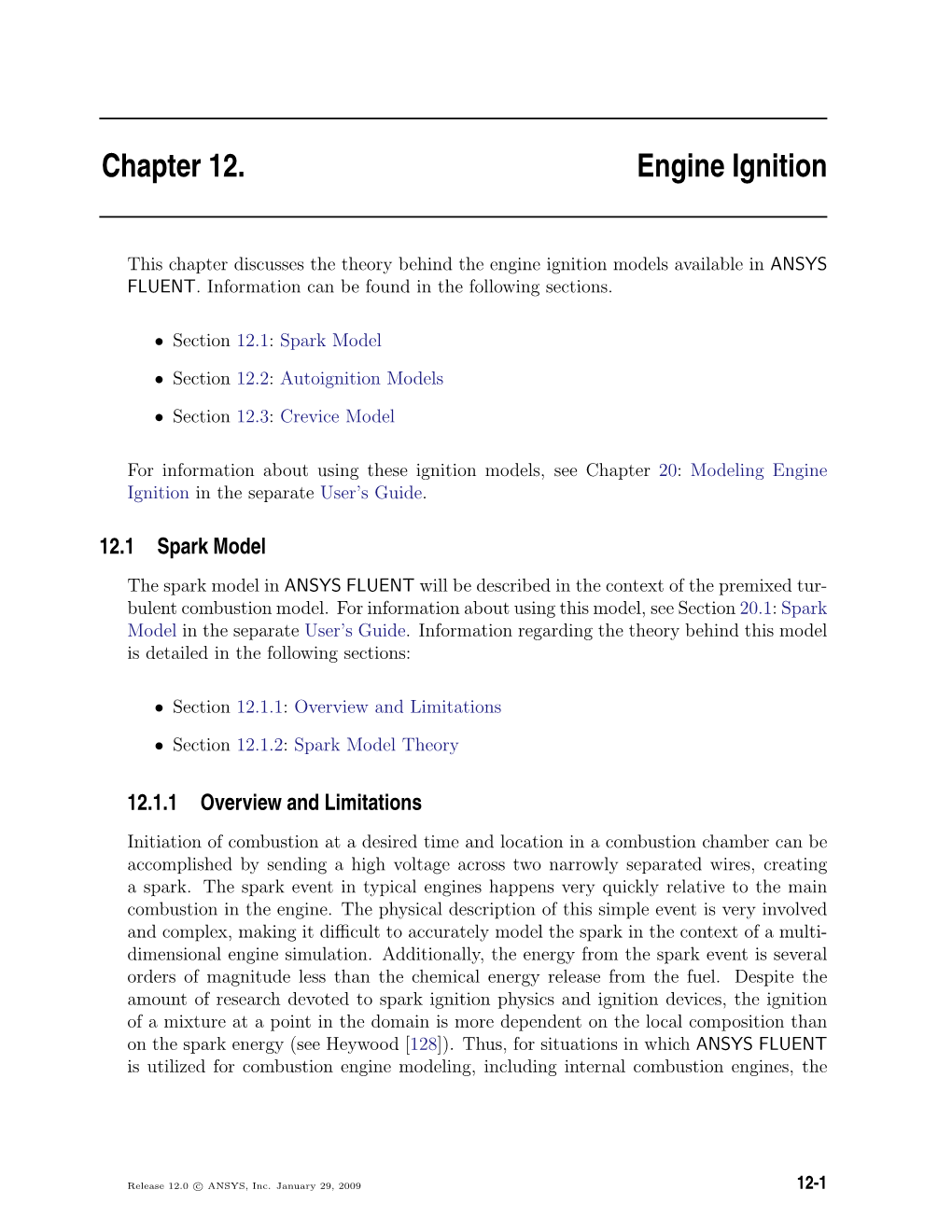 Chapter 12. Engine Ignition