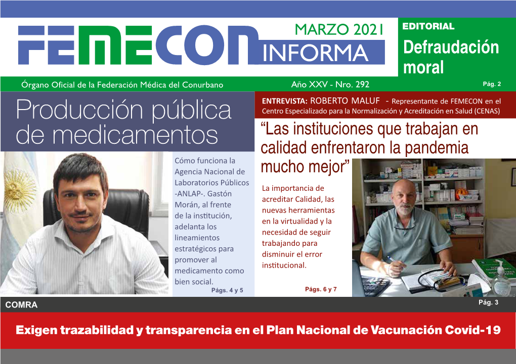 Producción Pública De Medicamentos” Organizado Por El Grupo PAIS -Pacto Argentino Para La Inclusión En Salud