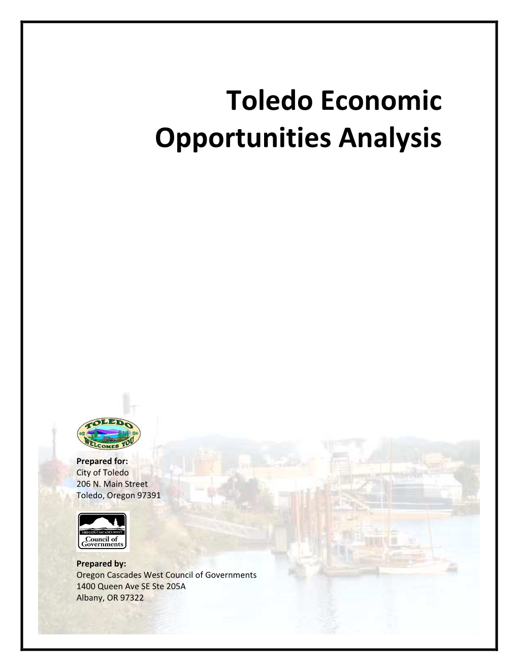 2010 Toledo Economic Opportunities Analysis With