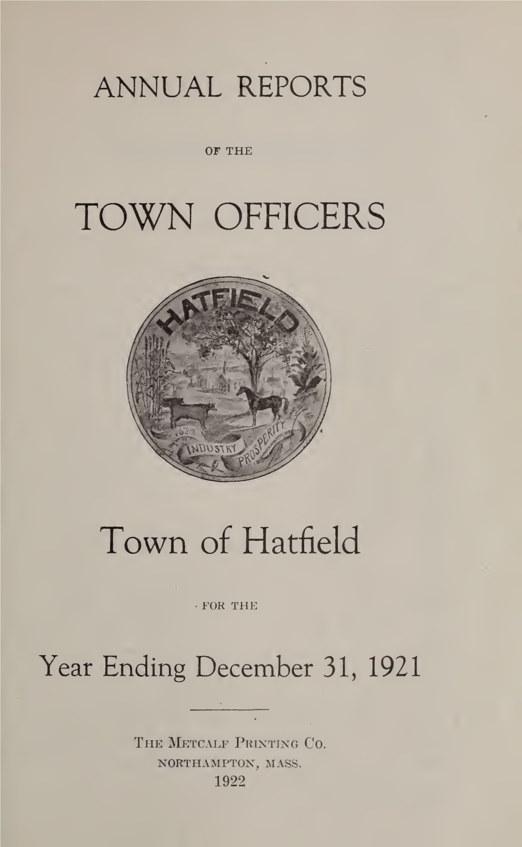 Hatfield Annual Town Report