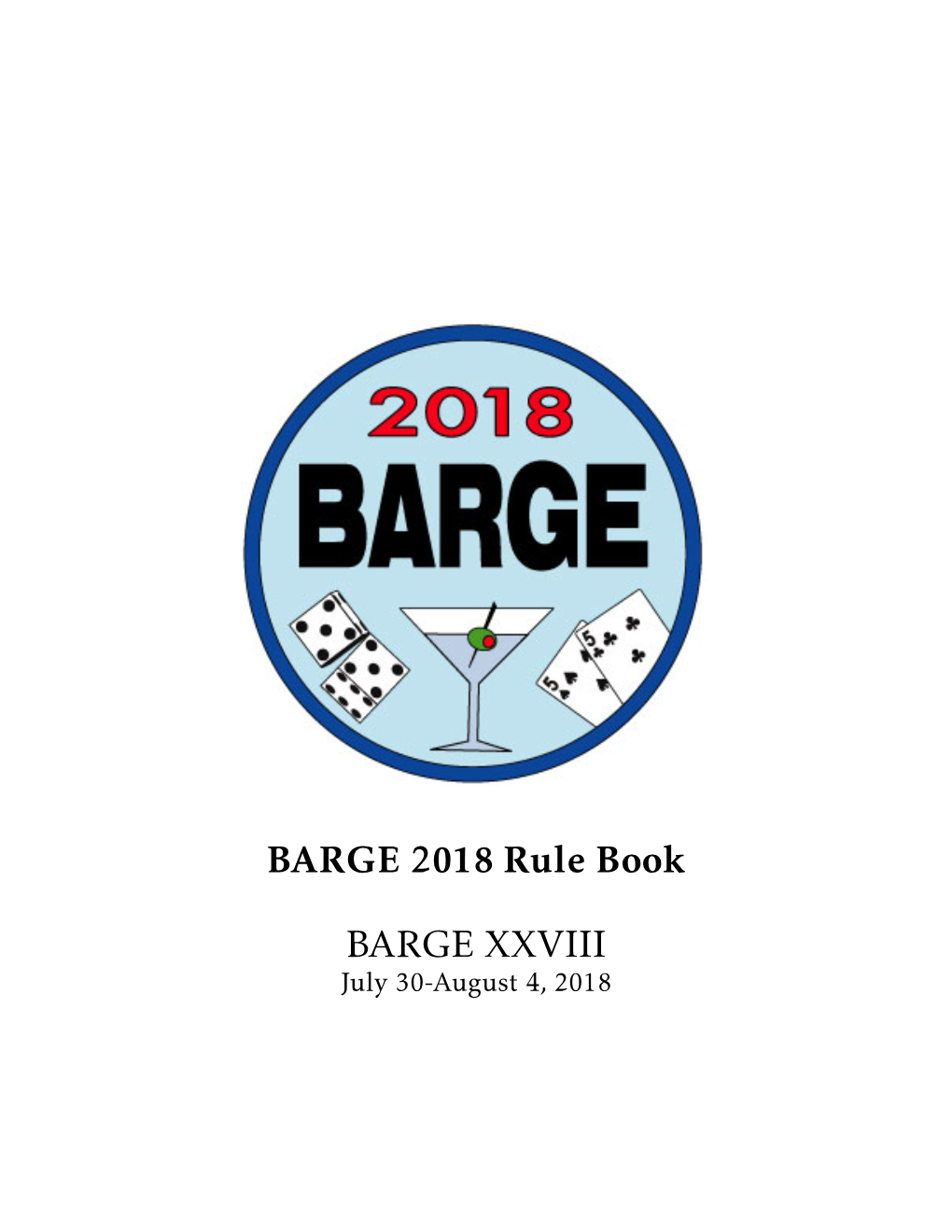 BARGE 2018 Rule Book BARGE XXVIII
