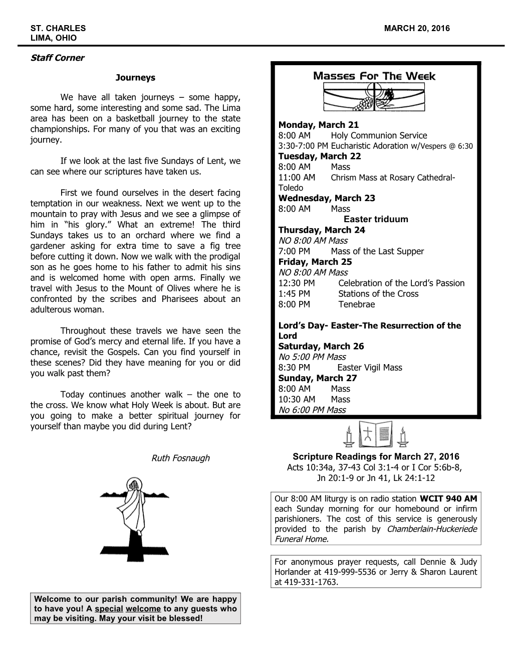 Scripture Readings for the Week of the Trinity s13