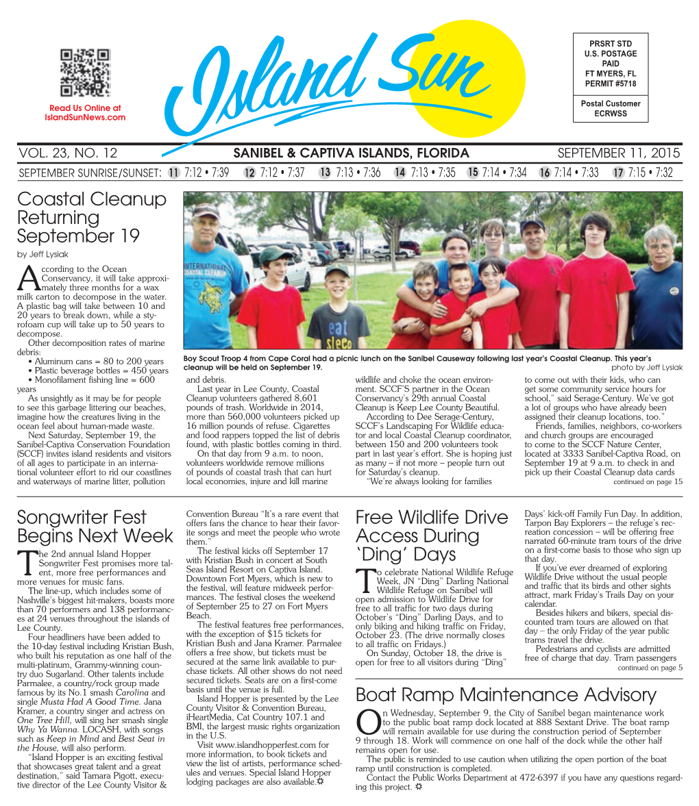 Island Sun News Sanibel 09.11.2015