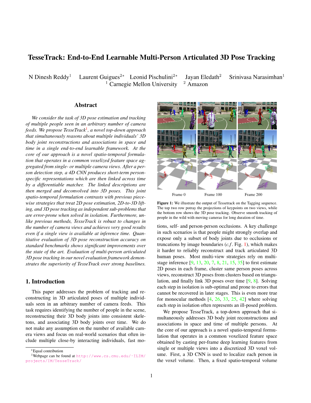 Tessetrack: End-To-End Learnable Multi-Person Articulated 3D Pose Tracking