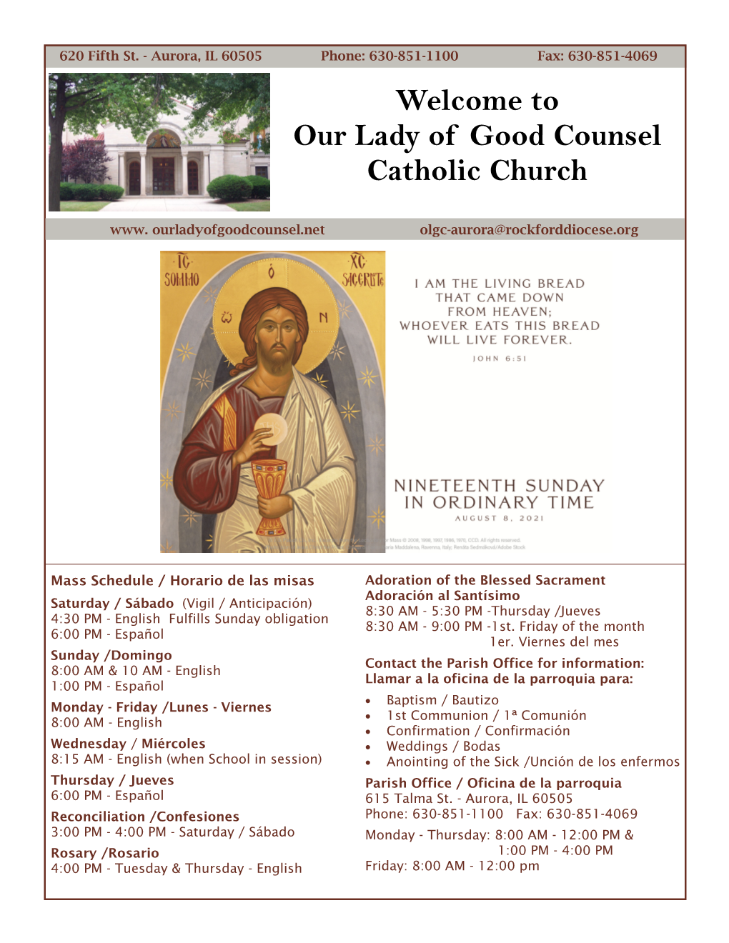 Welcome to Our Lady of Good Counsel Catholic Church