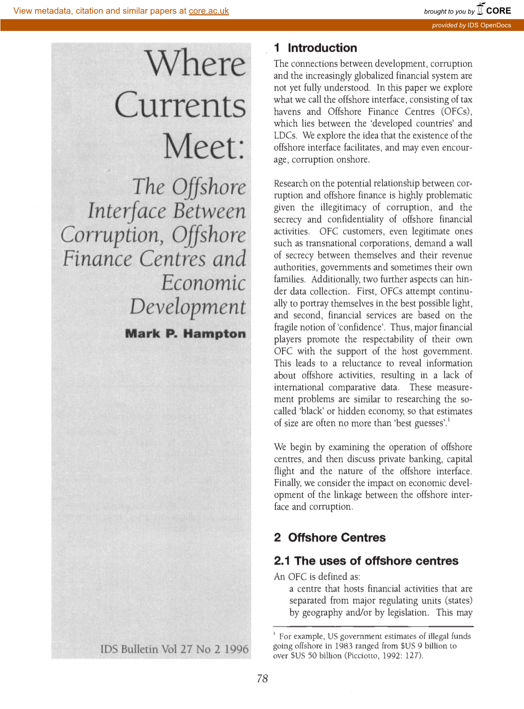 Where Currents Meet: the Offshore Interface Between Corruption