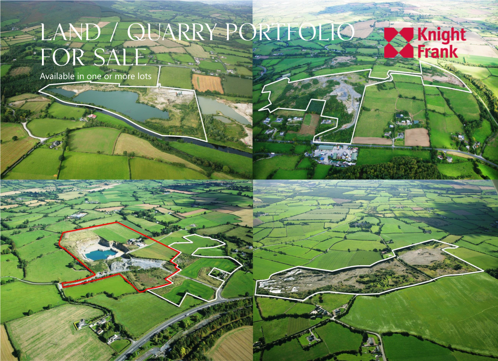 Land / Quarry Portfolio for Sale Available in One Or More Lots