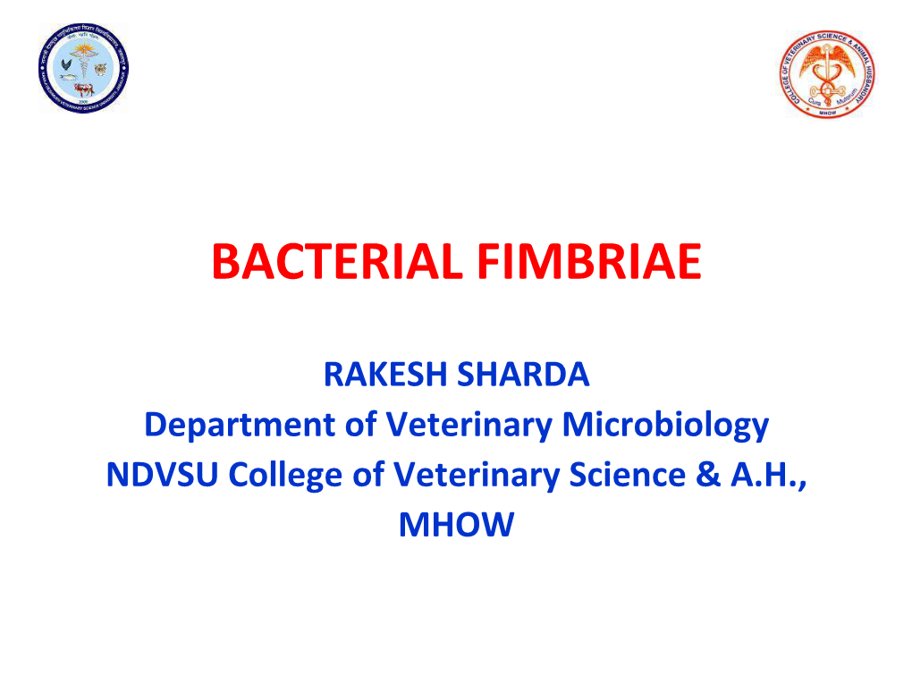 Bacterial Fimbriae