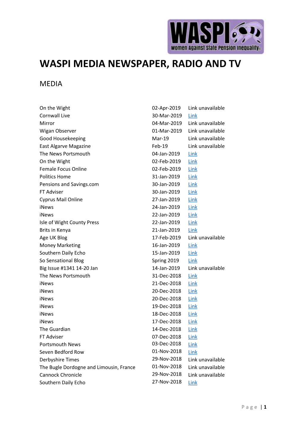 Waspi Media Newspaper, Radio and Tv