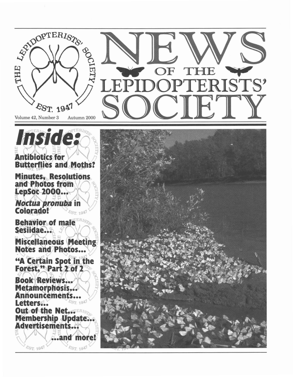 Journal of the Lepidopterists' Society Institutional Subscription 60.00 RTF (Just in Case)