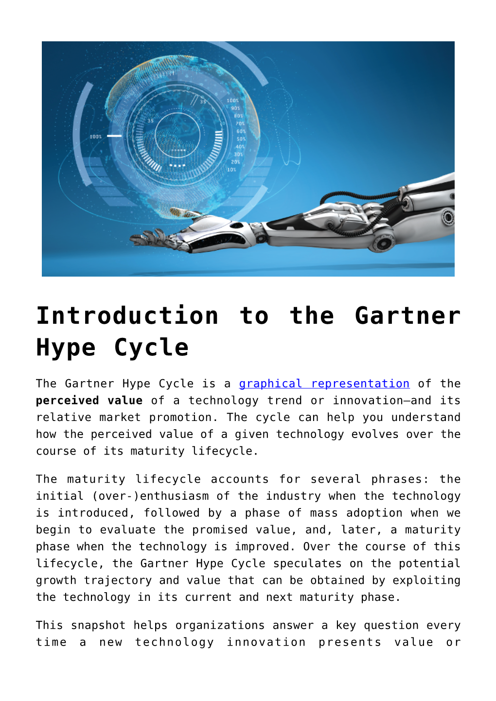 Introduction to the Gartner Hype Cycle