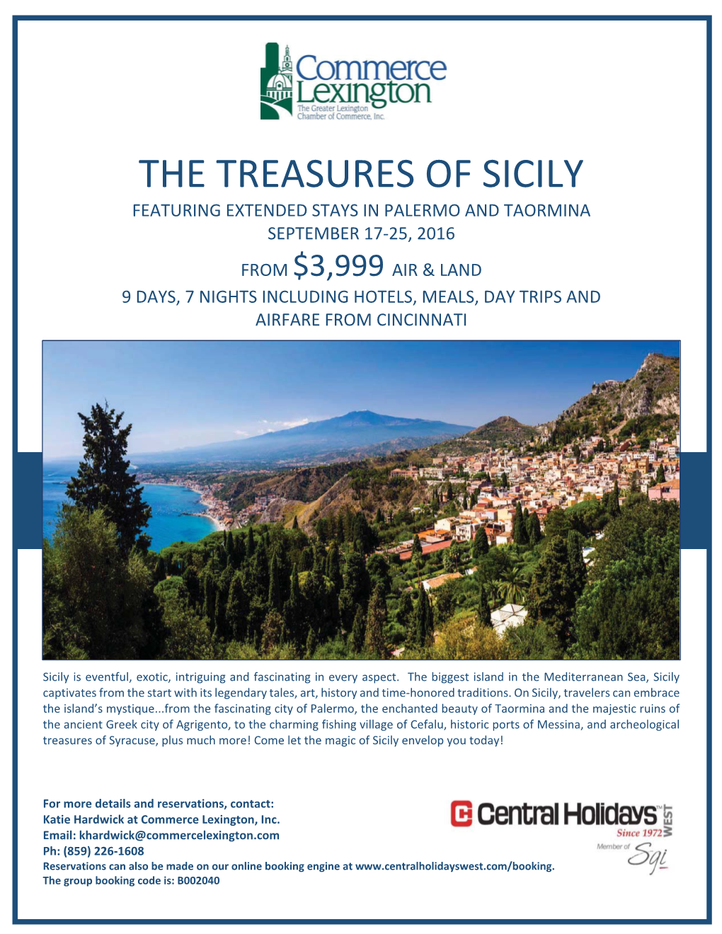 THE TREASURES of SICILY Featuring Extended Stays in Palermo and Taormina