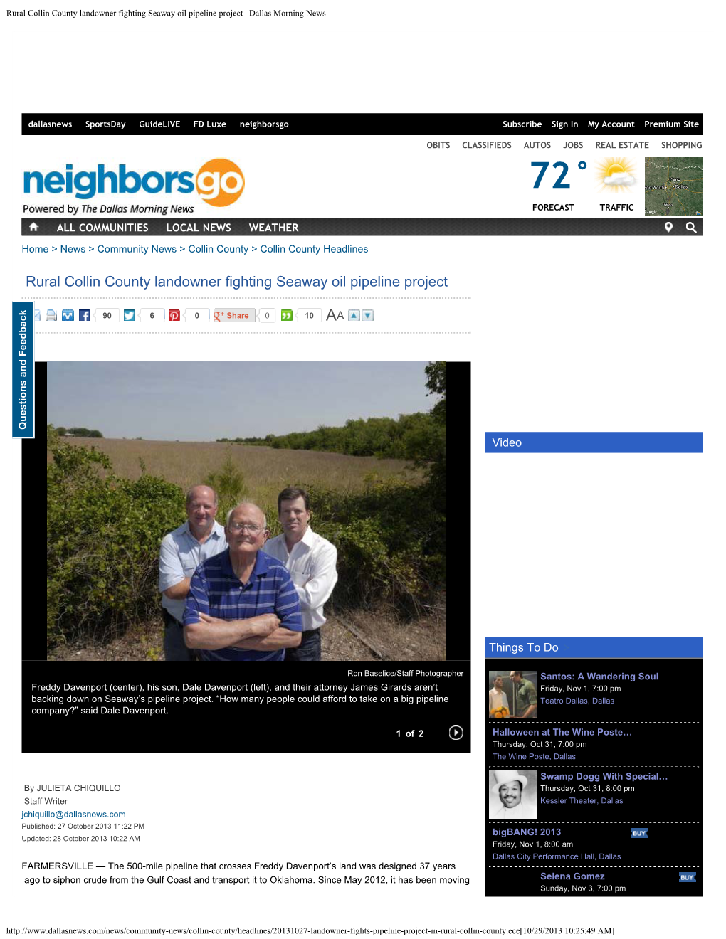 Rural Collin County Landowner Fighting Seaway Oil Pipeline Project | Dallas Morning News