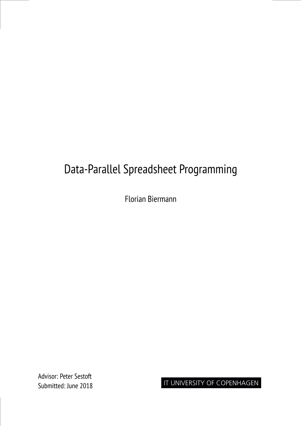 Data-Parallel Spreadsheet Programming