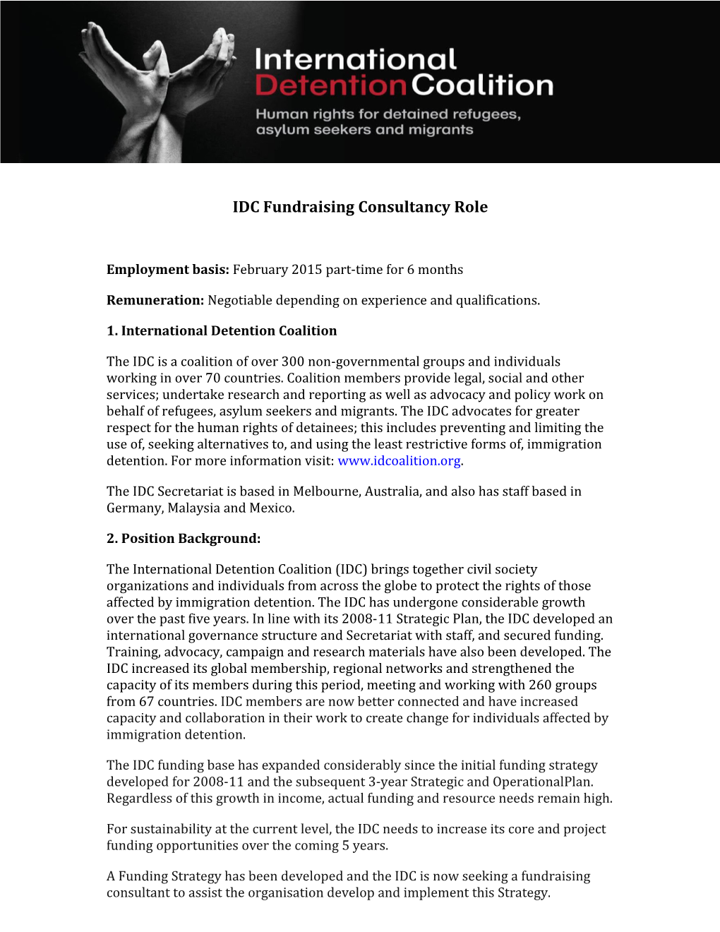 Employment Basis: February 2015 Part-Time for 6 Months