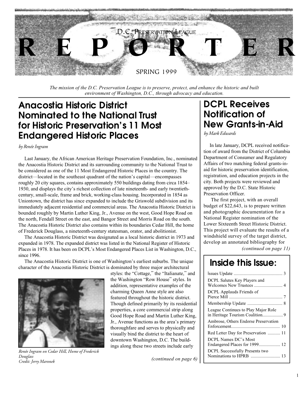 DC Preservation League Reporter