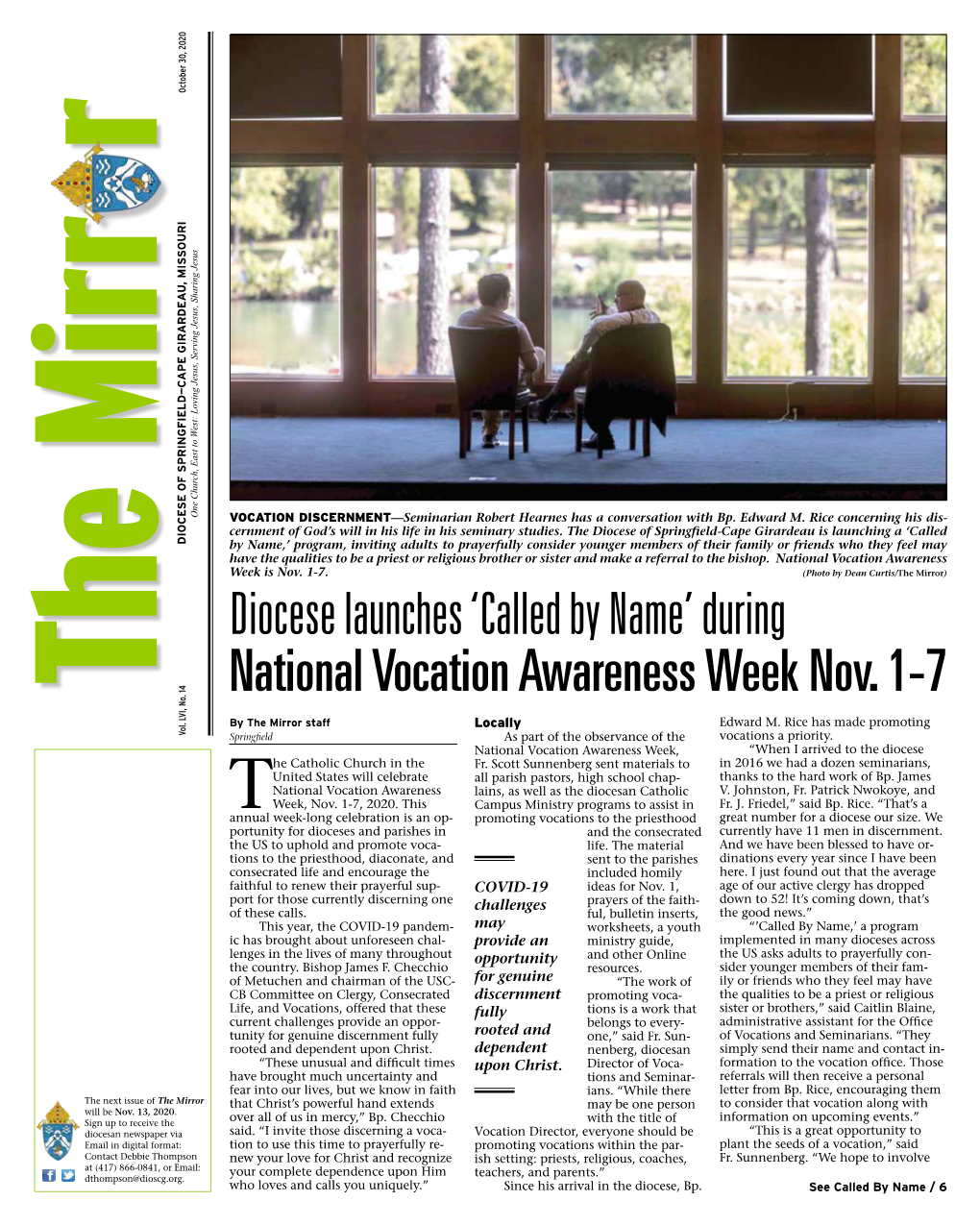 'Called by Name' During National Vocation Awareness Week Nov