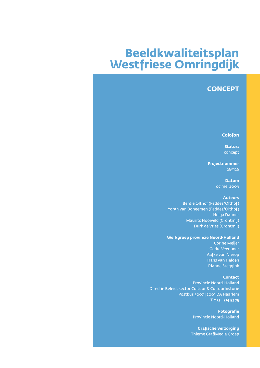 Beeldkwaliteitsplan Westfriese Omringdijk
