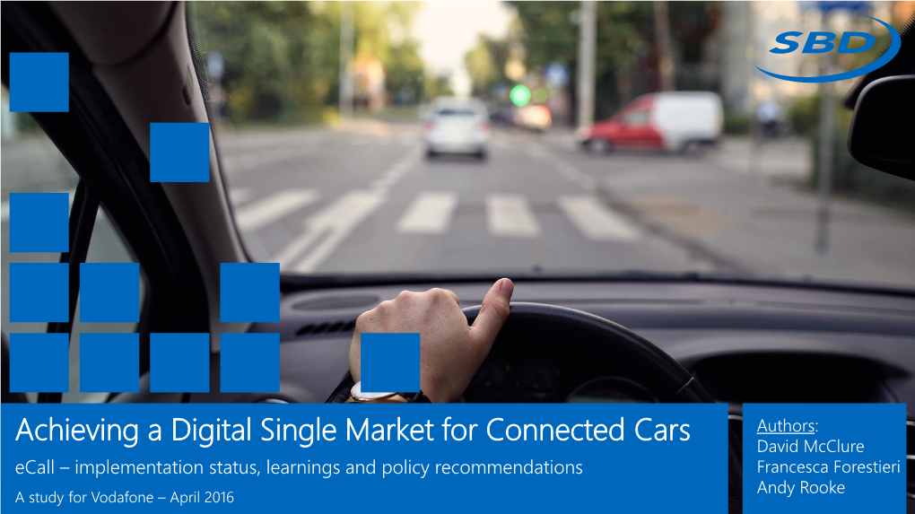 Achieving a Digital Single Market for Connected Cars