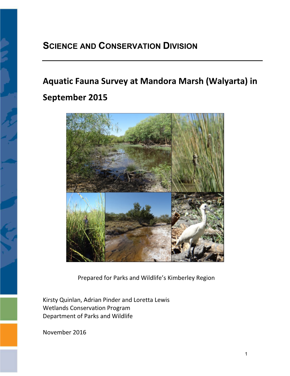 Resource Condition Report for Significant Western Australian Wetland