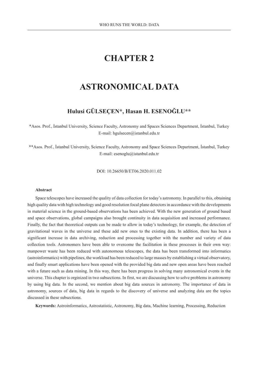 Chapter 2 Astronomical Data