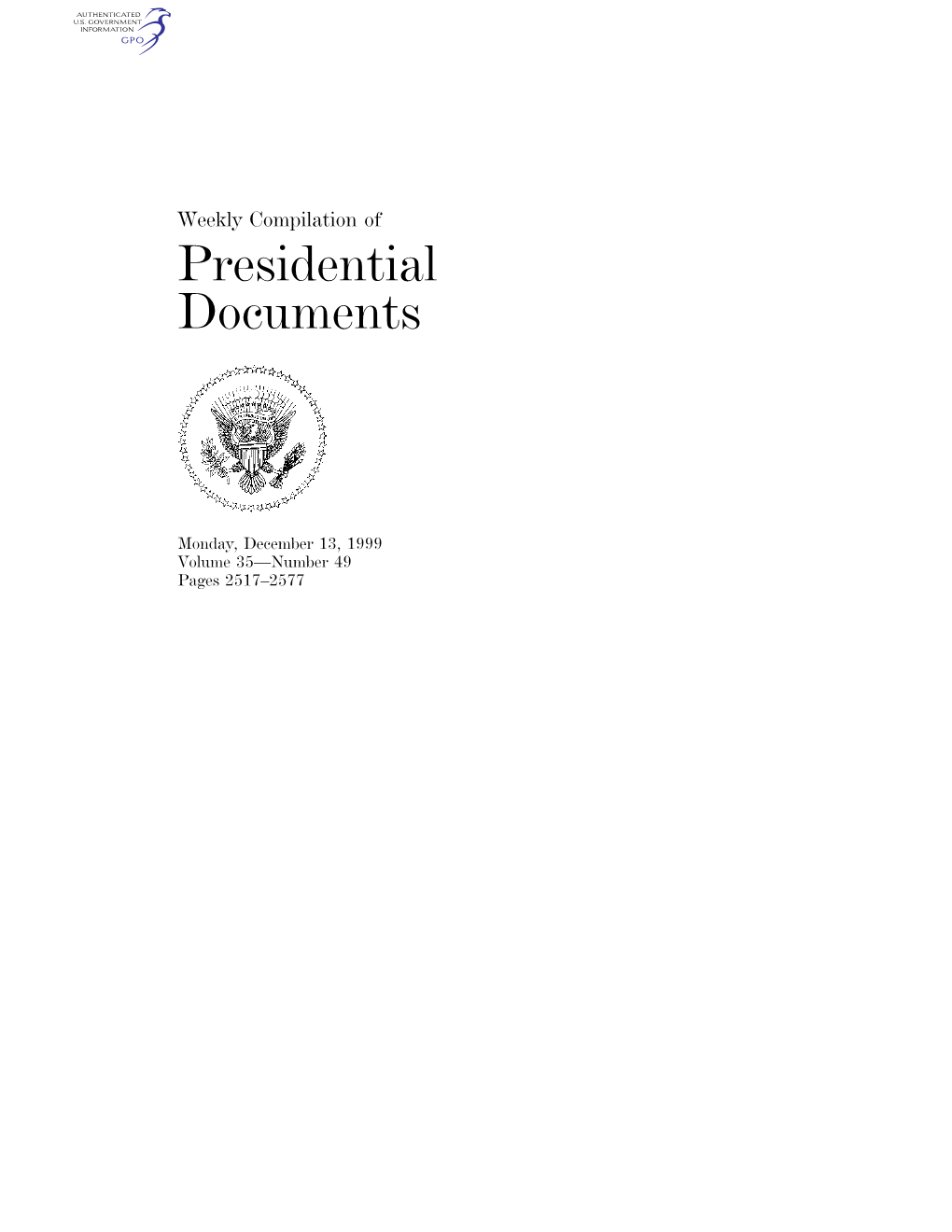 Presidential Documents