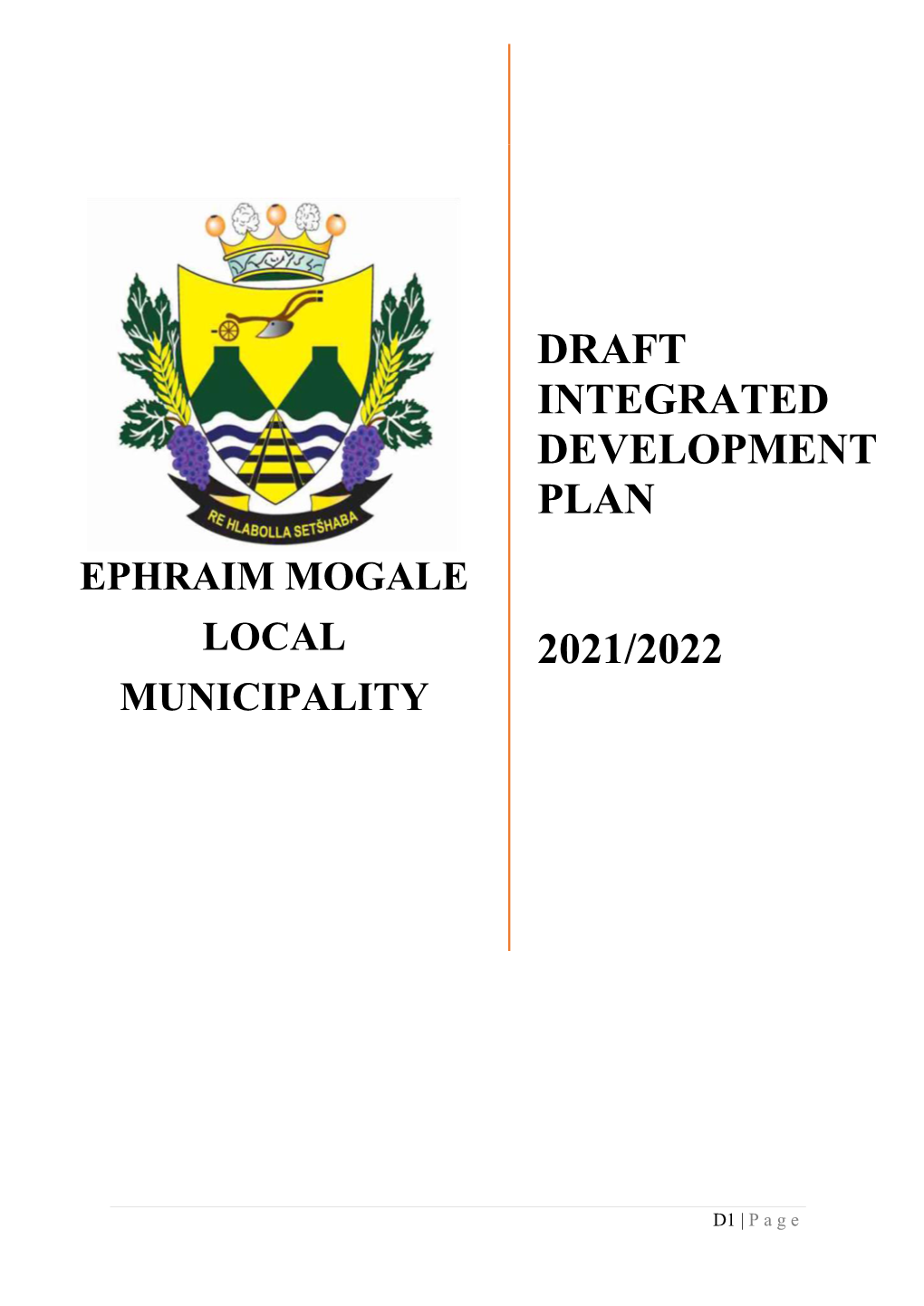 Draft Integrated Development Plan