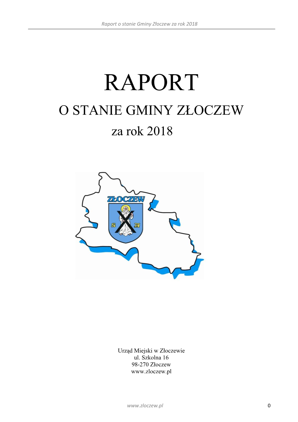 Raport O Stanie Gminy Złoczew Za Rok 2018