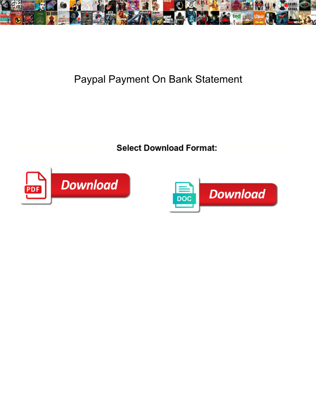 Paypal Payment on Bank Statement