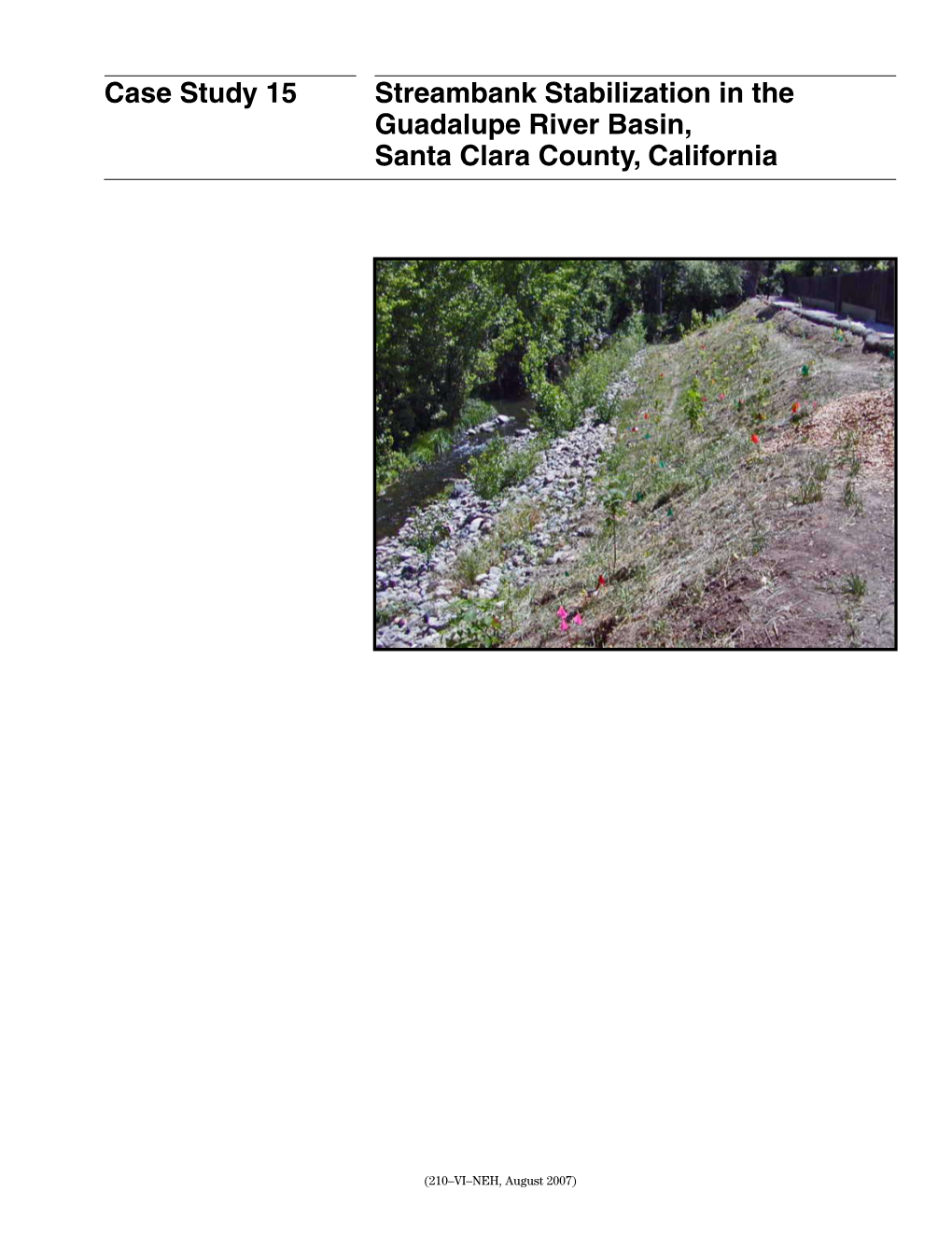 CS15 Streambank Stabilization in the Guadalupe River Basin, Santa