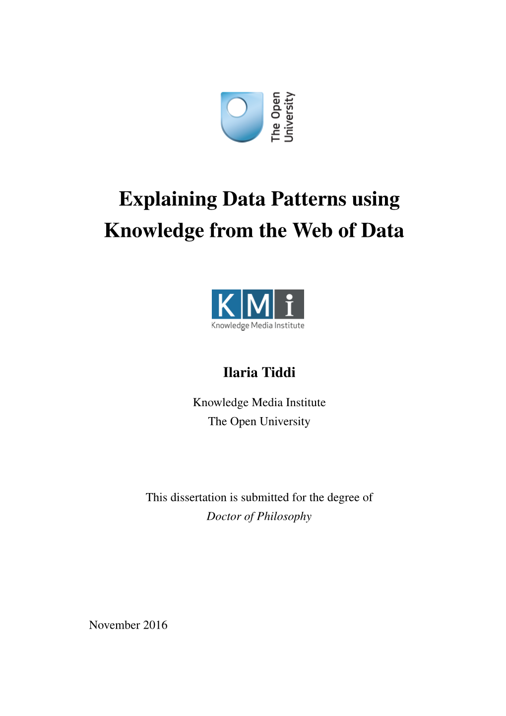 Explaining Data Patterns Using Knowledge from the Web of Data