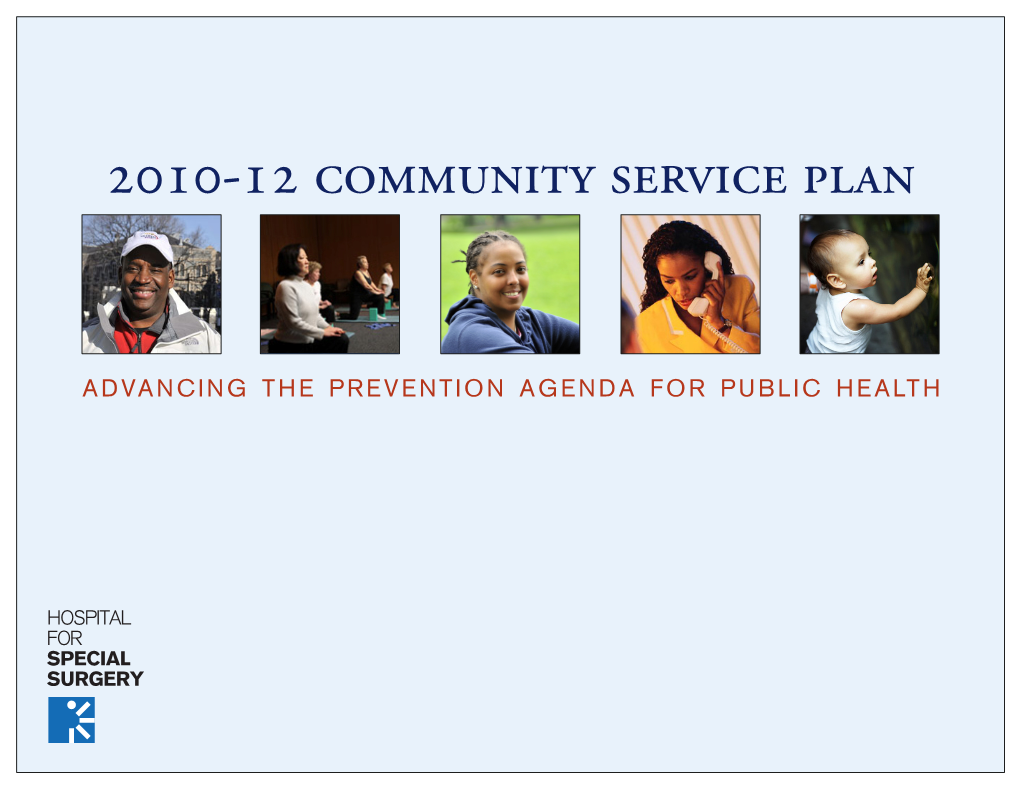 HSS Community Service Plan 2010