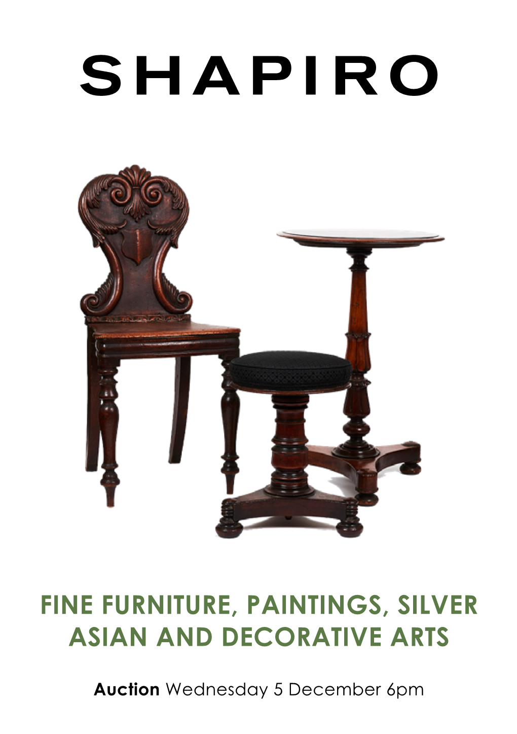 Fine Furniture, Paintings, Silver Asian and Decorative Arts