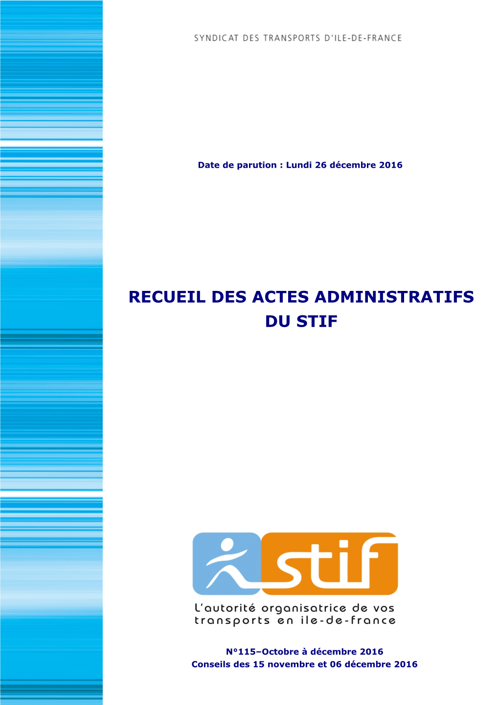 Recueil Des Actes Administratifs Du Stif