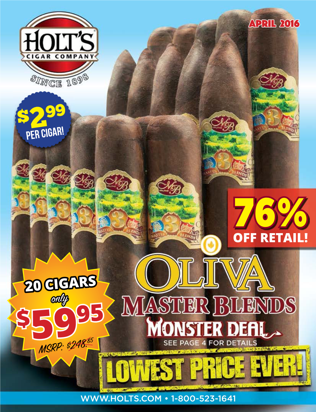 20 CIGARS Only $ 95 59 85 MSRP: $248