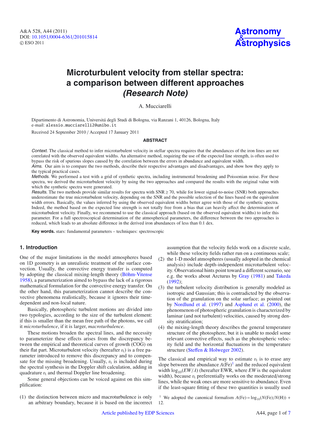 Microturbulent Velocity from Stellar Spectra: a Comparison Between Different Approaches (Research Note)