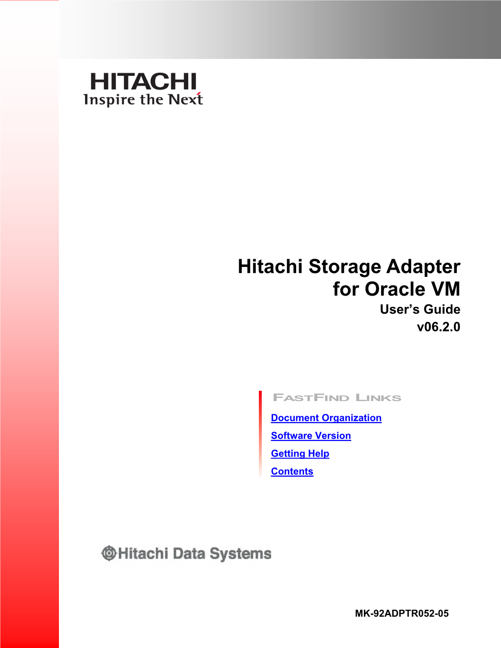 Hitachi Plug-In for Oracle VM Server Implementation User Guide